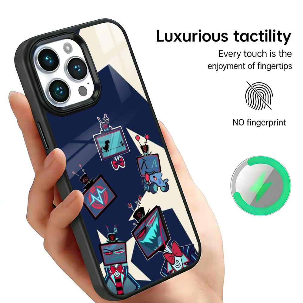 Чехол для телефона Vox H-Hazbin H-Hotel для IPhone17 16 15 14 13 12 11 Plus Pro Max Plus Обложка для беспроводной зарядки Funda