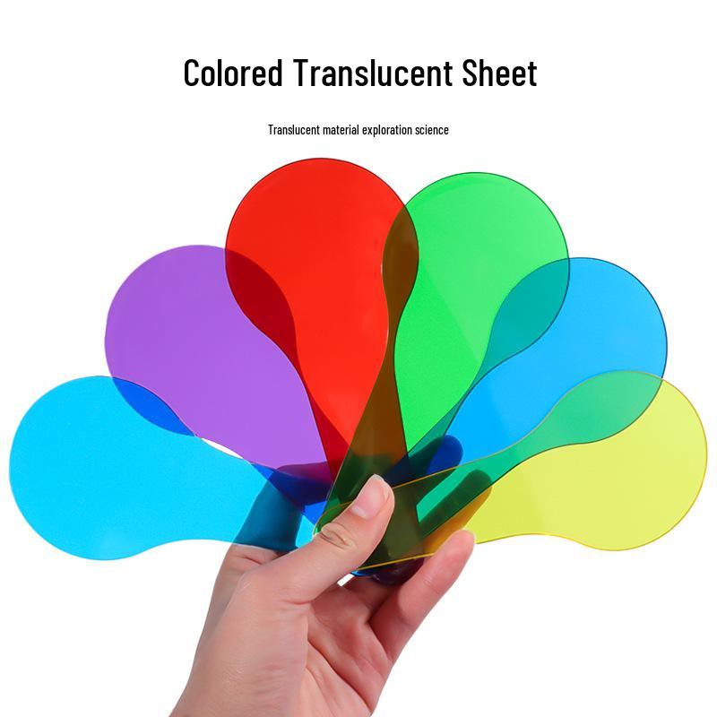 Primary Colors 6-Card Synthesizer: Science Puzzle Teaching Aid with Six-Color Toning Translucent Boards