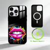 Яркий граффити чехол C-Cool для iPhone 17 16 15 14 13 12 Pro Max Plus с зеркальной беспроводной магнитной крышкой
