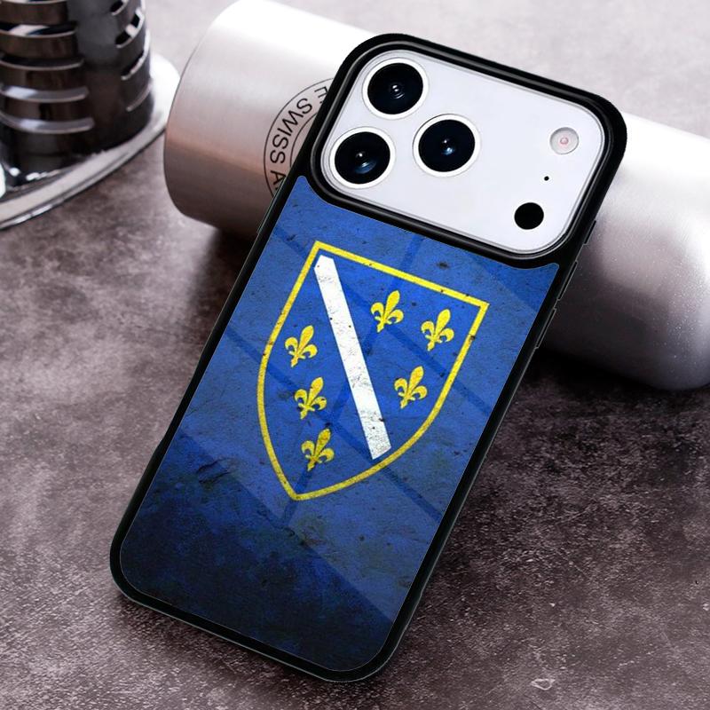 Чехол для телефона с флагом Республики Босния для iPhone 17 16 15 Pro Max Air 14 13 12 11 Plus Ударопрочный Чехол Capa