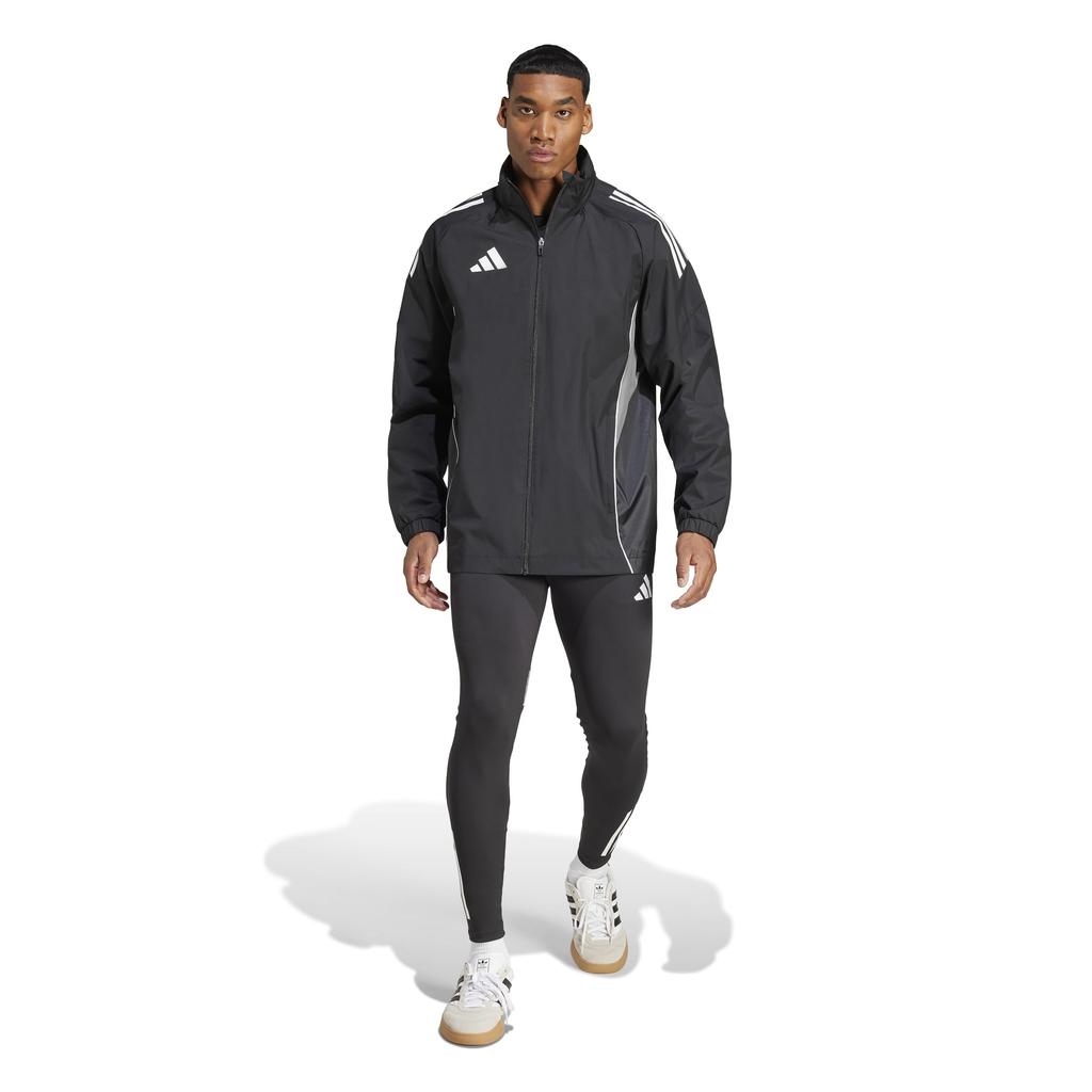 Adidas Men's Tiro 25 Competition All-Weather Soccer Jacket, JSJ90, Black/Team Grey (IW0427), Size Small