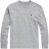 Polo FW23 Solid Logo Pony вышитый круглый вырез повседневная футболка с длинным рукавом мужские топы серый 710938691-001