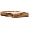 Bed Frame with Drawers Reclaimed Wood Look 135 x 190 cm Engineered Wood