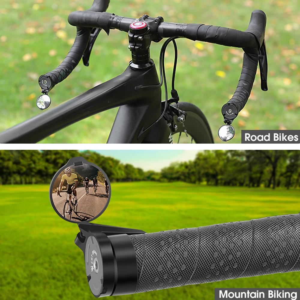 Bicycle Handlebar Plug Rearview Mirror Adjustable Bicycle Handlebar Mirror Bike Rearview Mirror