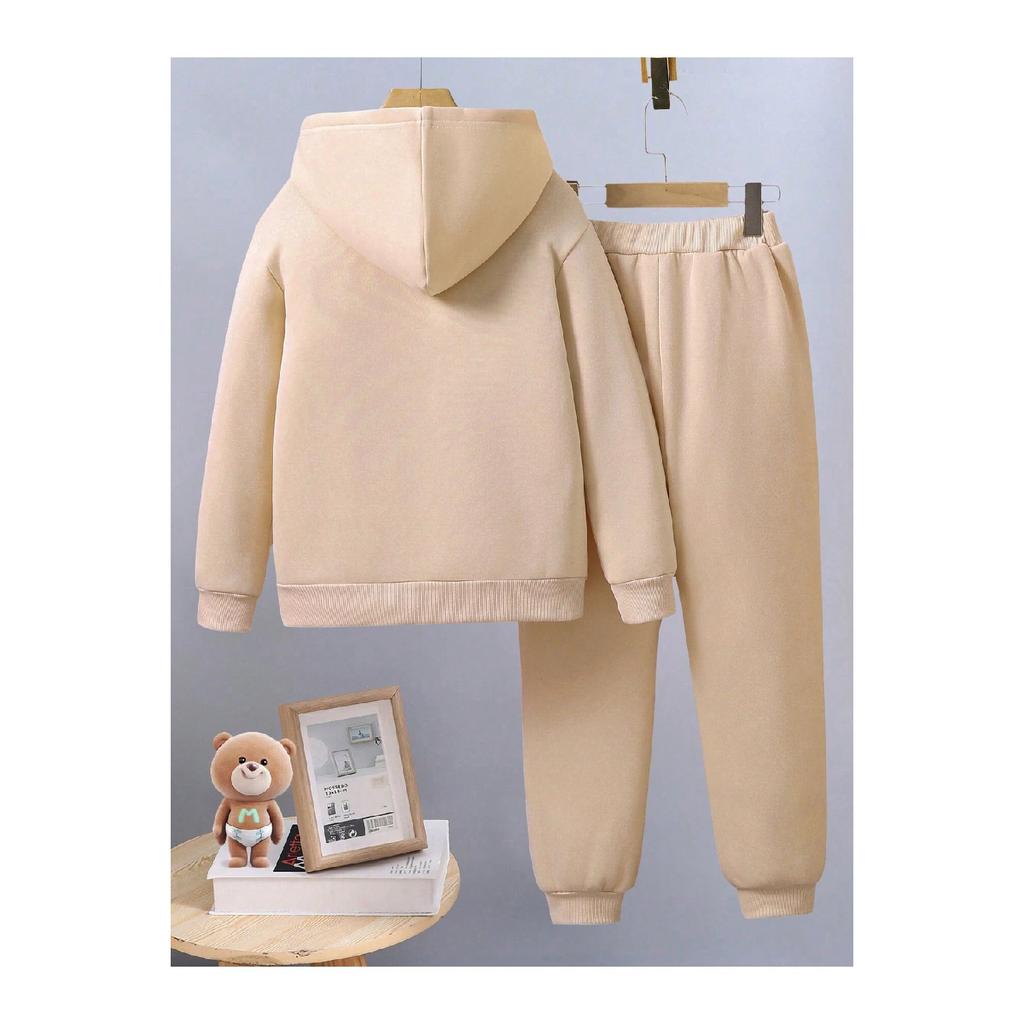 Темно-синий мужской спортивный костюм оверсайз с мягким пушистым принтом Nyc