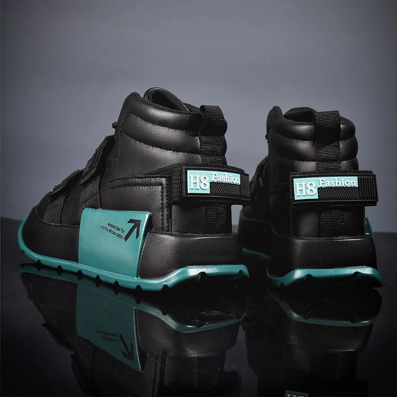 Новые модные брендовые высокие мужские туфли для отдыха на открытом воздухе, повседневные кроссовки для мотоциклистов на толстой подошве, удобная мужская дизайнерская обувь
