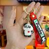 Whimsical Panda Cartoon Keychain Creative Rubber Charm For Backpack Or Keys Car