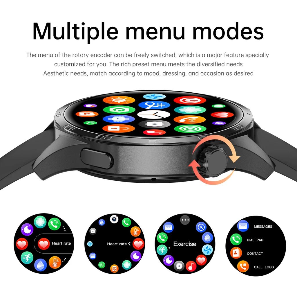 2025 New GT5 PRO Smart Watch Men Watch 5 Pro AMOLED HD Screen Bluetooth Call GPS Trajectory NFC Heart Rate Compass SmartWatches