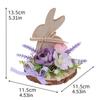 Деревянная скульптура Пасхального кролика Фигурка животного Украшение Весеннее украшение для дома На камин Полка Столешница