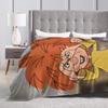 P-Pumuckl Blanket  Super Warm Pattern Plush Throw Blanket For Students Home Decor Flannel Bedspread Bed Cover