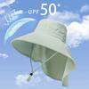 Anti-UV Wide Brim Sun Hat Foldable Women Bucket Hats Adjustable Sun Protection Hat  Safari Cap