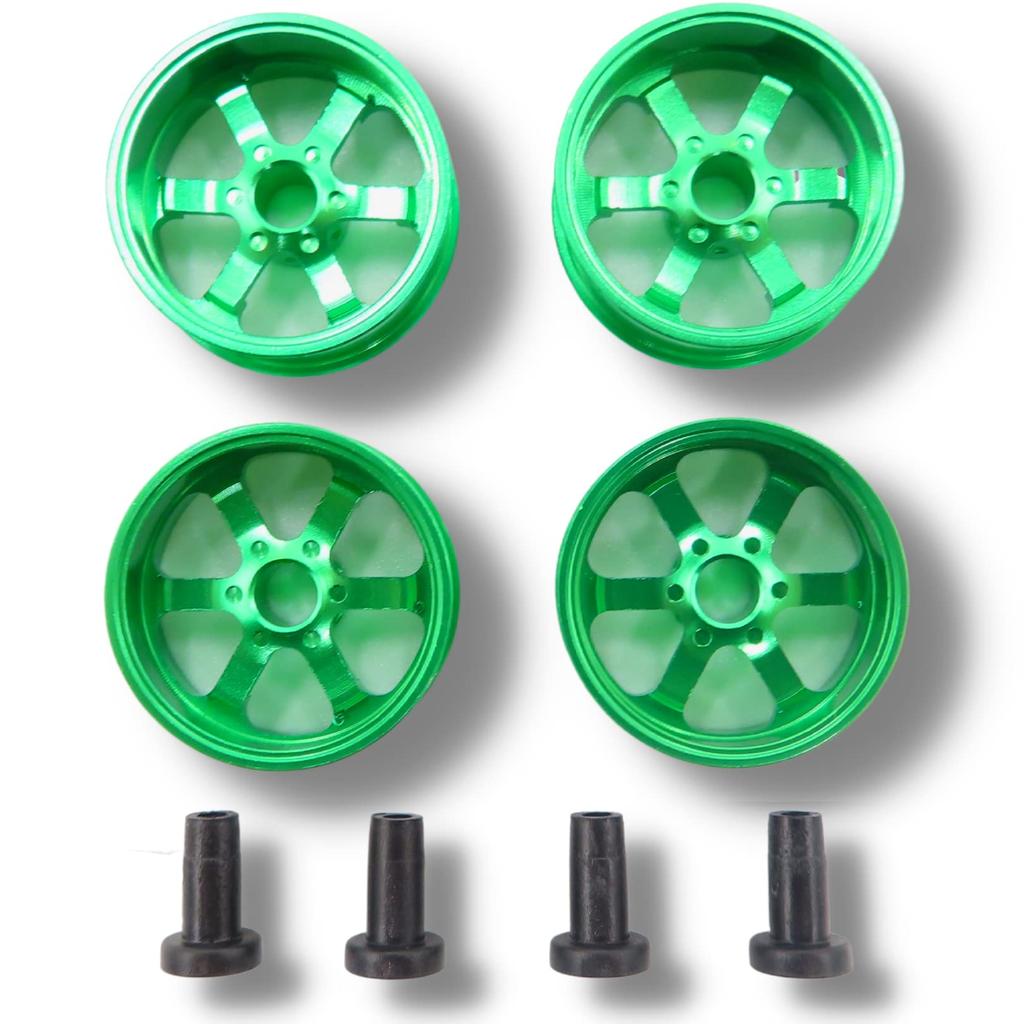 TAGATORON Алюминиевые Глубокие 20мм Втулки Набор из 4 Средне-Диаметральные, Низкопрофильные, 6-Спицевые Колеса, Обод, Диаметр, Включены, (6. зеленый)