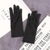 1Pair Etiquette Spring Anti-UV Elastic Spandex Dots Gloves Driving Gloves Women Gloves Sunscreen