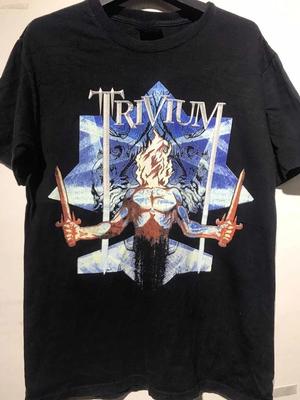 Рок-тур Футболка группы TRIVIUM Унисекс с коротким рукавом Полный размер UU957