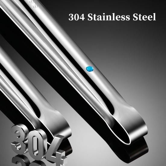 Food Tong Stainless Steel Food Clamp Multifunctional Easy To Clean Firm Grip for Grilling Cooking Serving