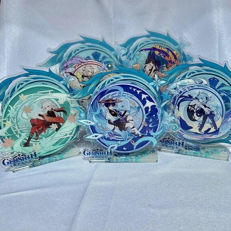 Фигурка аниме Genshin Impact Scaramouche Zhongli Hutao Xiao Kaeya, акриловая подставка, модель, тарелка, декор для стола, стоящий знак, подарки для фанатов
