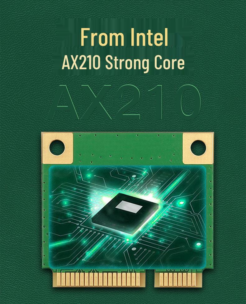 AX210 AX200 AX3000 WiFi6 Gigabit Wireless Network Card with Bluetooth 5.2 MINI PCIe