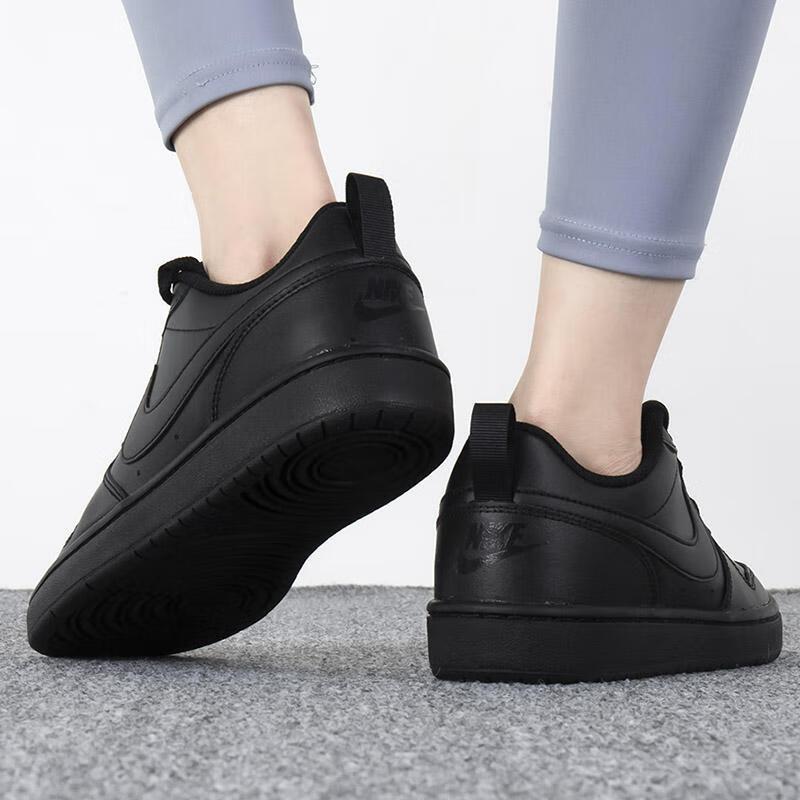 (GS) Nike Court Borough Low 2 'Triple Black' Детские BQ5448-001