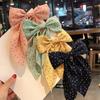 Korean Fashion Dots Floral Big Bow Hair Clips For Women Elegant Ponytail Hairpins Girl Hair Accessories Barrette Gift Wholesale