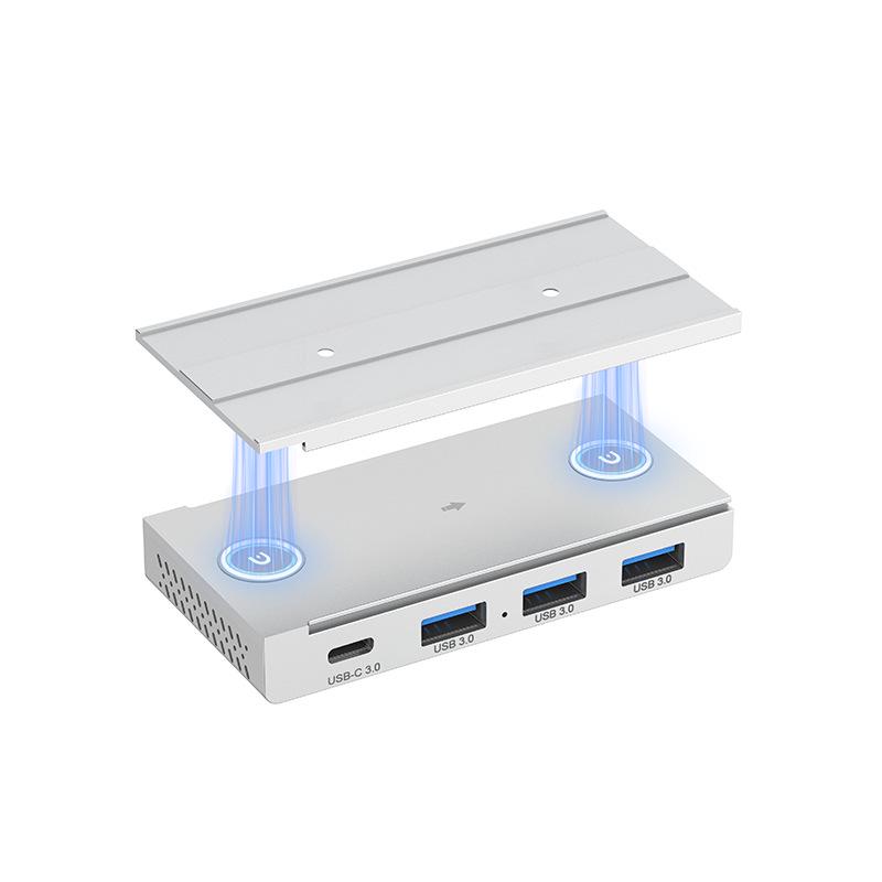Магнитный USB-хаб, док-станция с выдвижной направляющей для ноутбуков и настольных компьютеров с Type-C