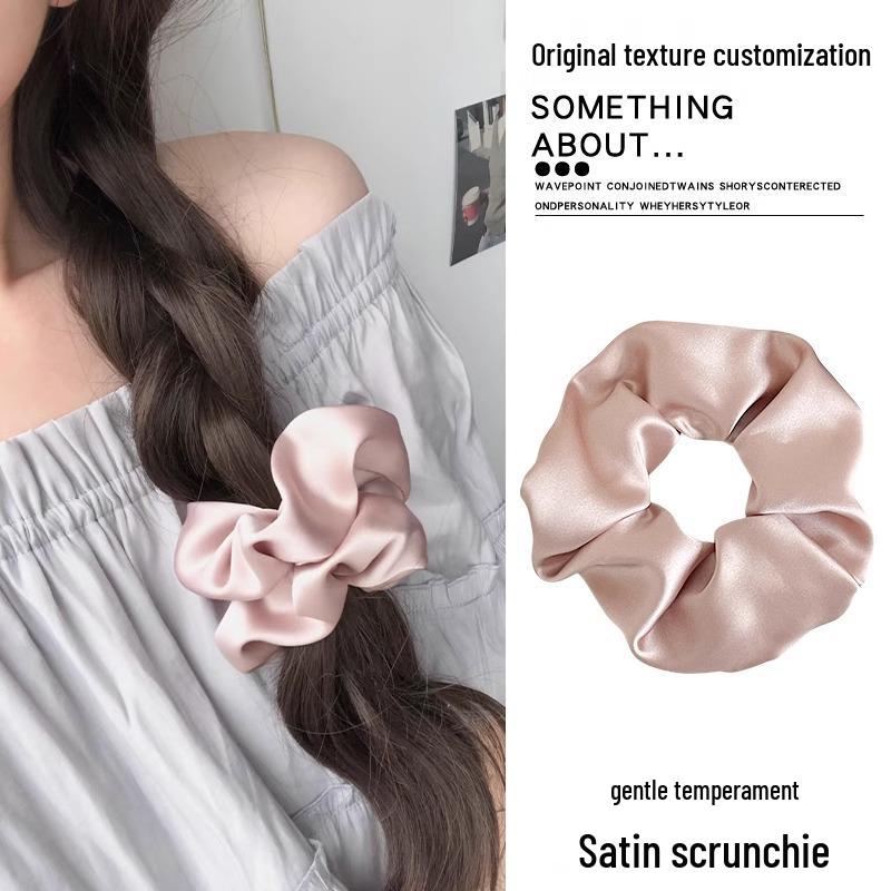 Extra Large Satin Scrunchie: Elegant Women's Hair Tie & Ponytail Holder