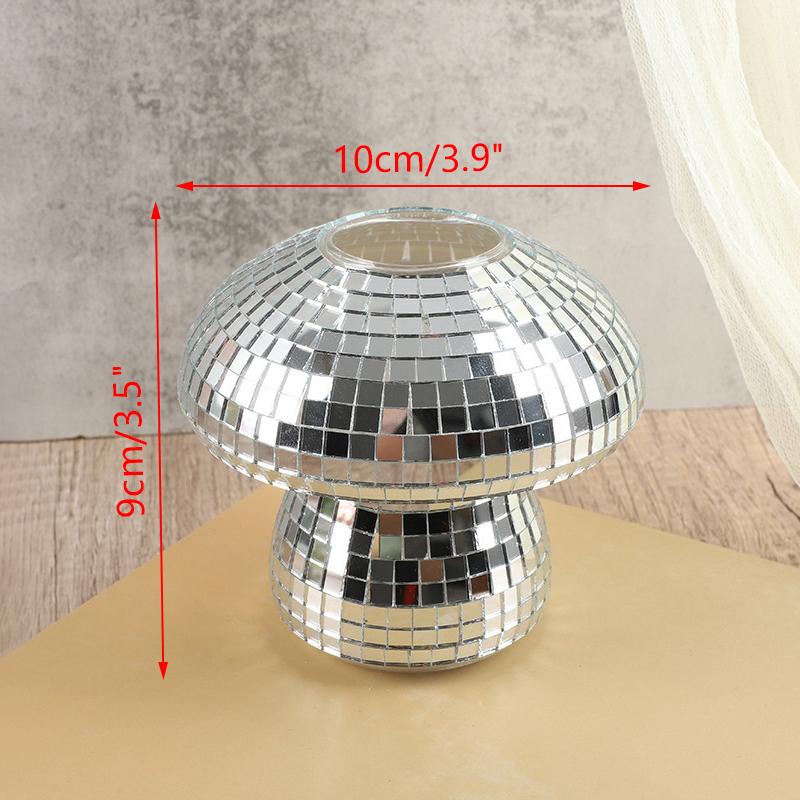 Disco Mushrooms Bedroom Decoration Mirror Vase Mushroom Modern Home Decor Party Decorations Retro Home Decor