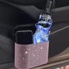 Car Trash Can – Mini Car Garbage Bin With Lid, Sparkling Crystal Rhinestones, Universal Auto Trash Storage, Stylish Car Interior Accessories For