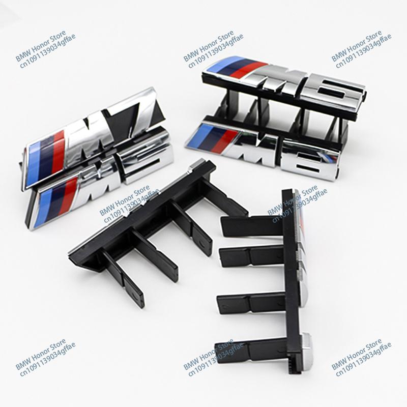 3D ABS Front Grille Badge Emblem for BMW M1 M2 M3 M4 M5 M6 M7 M8 Glossy Black Chrome Letter Logo Accessories E90 F30 G20 F20 E46