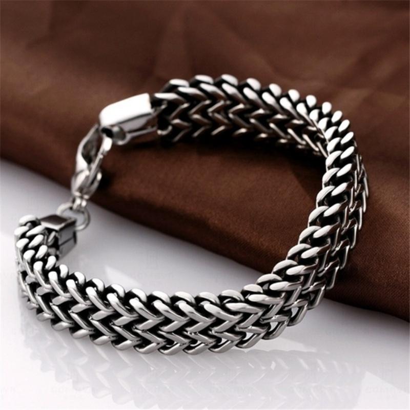 Bracelet for Men Male Snake Chain On Hand Double Link Chains Bracelets Armband Male Jewelry Stylish Stainless Steel Ball Chain