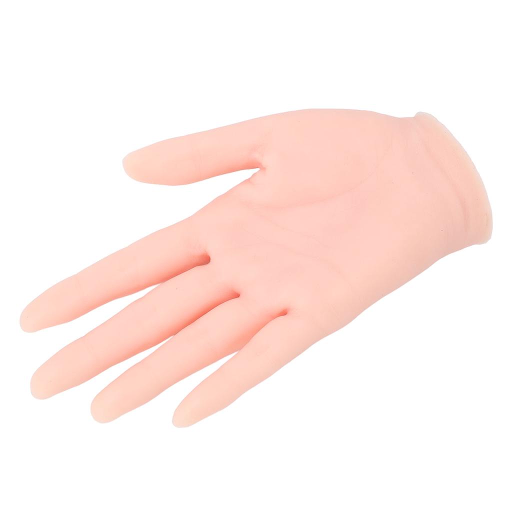 Nail Art Practice Hand High Simulation Flexible Silicone Nail Practice Training Mannequin Hand for