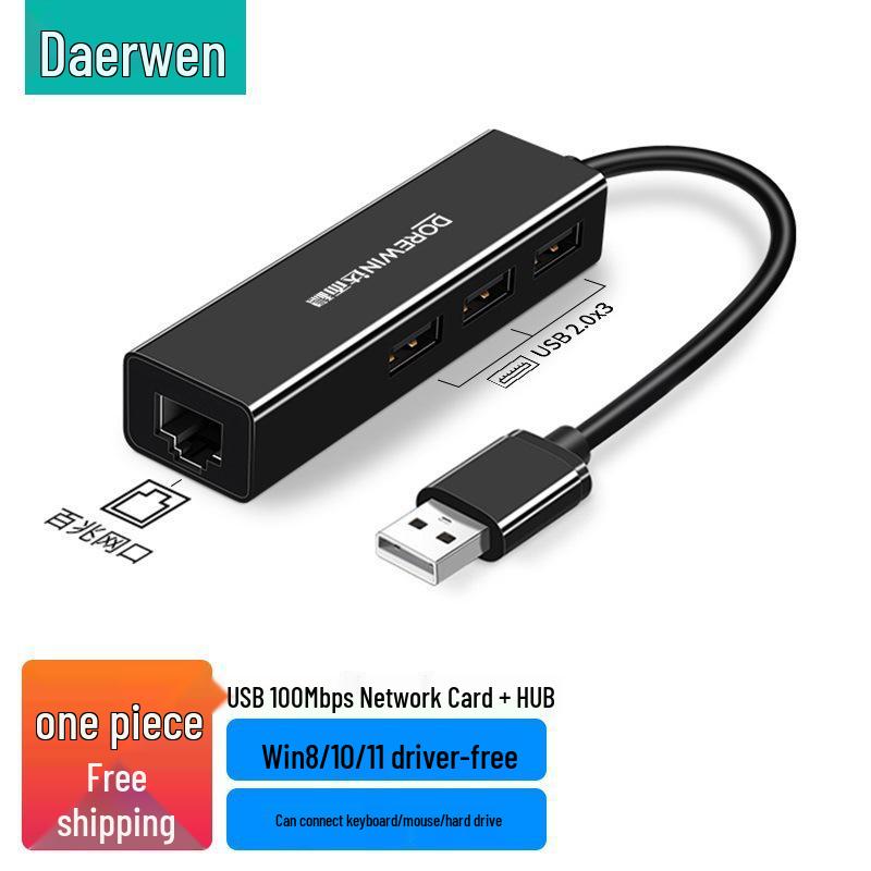 Darenwen Wired Network Adapter for Laptop/Desktop: External Gigabit Ethernet Converter