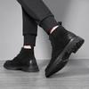 Fashion British Style Men Fashion Outdoors Desert Boots Cow Suede Leather Shoes Cowboy Autumn Winter Boot Handsome Black Ankle Botas Man