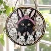 Bunny And Cat Suncatcher Ornament Acrylic Window Decoration. Creative Lighting Craft Pendant Home Decoration Hanging