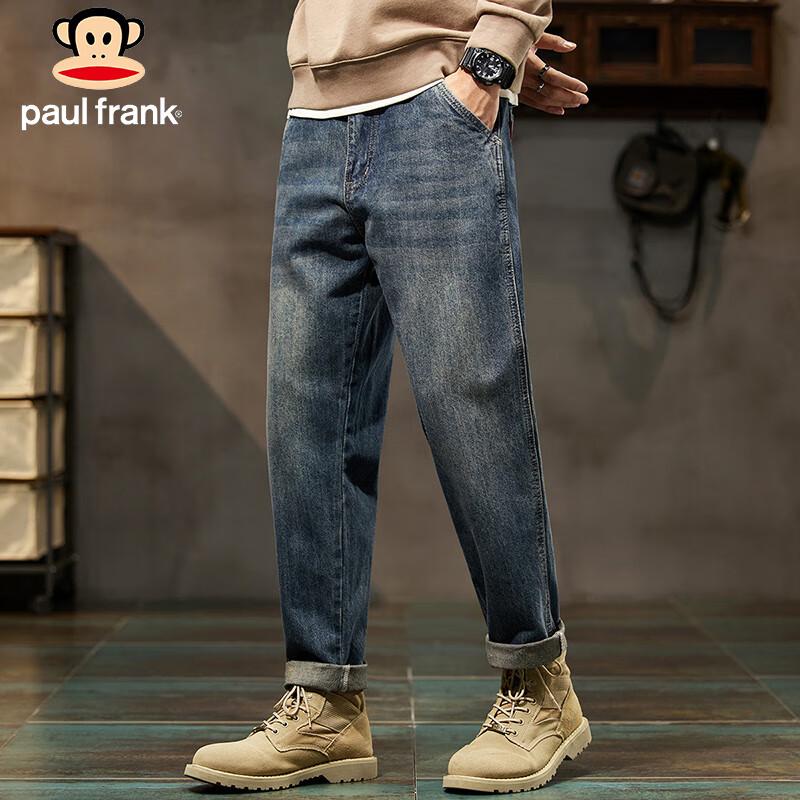 paul frank Мужские демисезонные джинсы из денима прямого кроя свободного силуэта