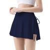Womens High-Waisted Tennis Skirt With Side Slit Adjustable Tie Quick-Dry Yoga Fitness Skort Running Gym Workout
