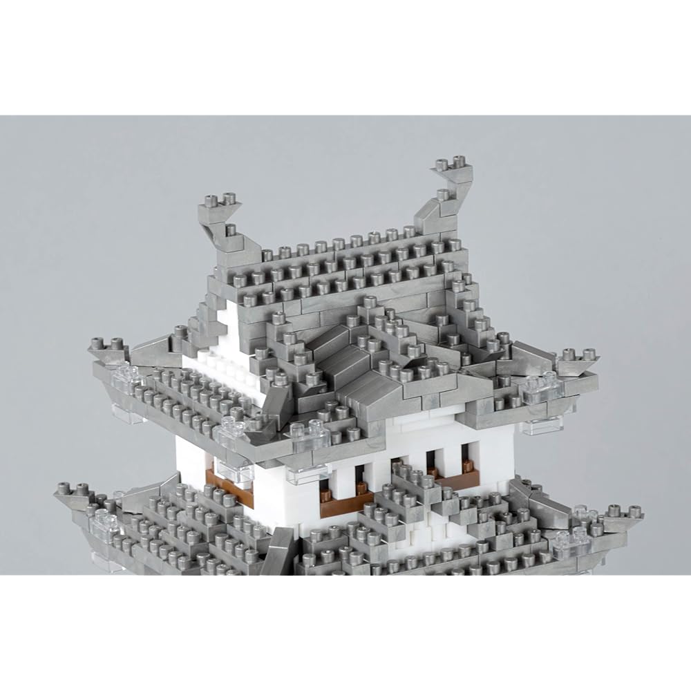 Kawada Nanoblock Замок Химэдзи Специальное Делюкс Издание Металлический Серебряный Строительный Набор NB-042A