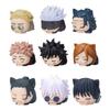 6 см Аниме Фигурка Jujutsu Kaisen Итадори Юдзи Сатору Годзё Спящий Кот ПВХ Q Версия лежа 4 шт./Набор Модели Игрушки Подарок Коллекция