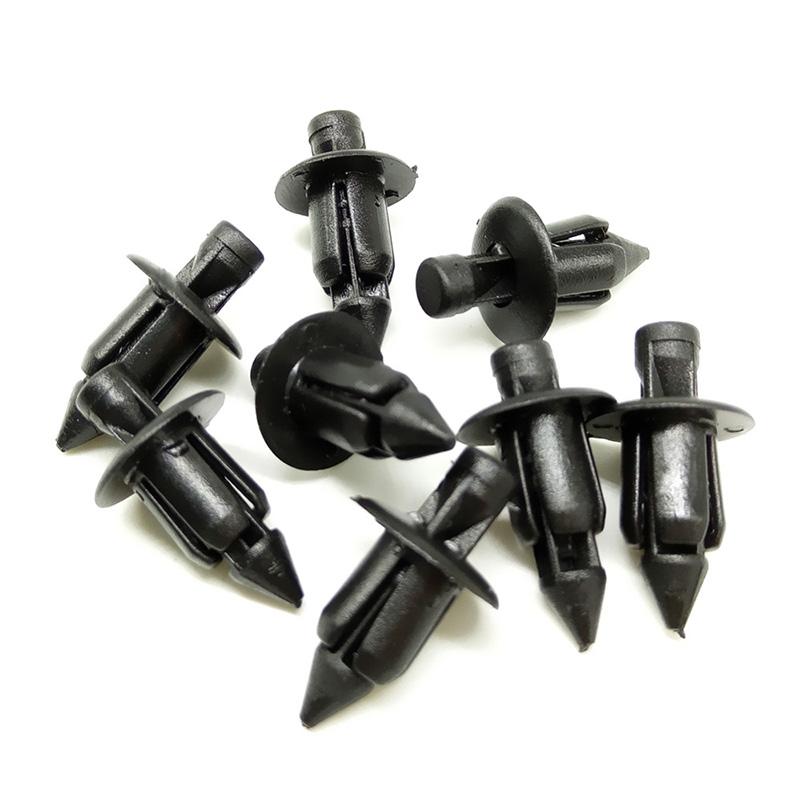 100pcs 6mm Hole Dia ATV Plastic Push In Type Rivets Fastener Pin Clips Fairing Fender For Suzuki Hayabusa GSXR 1300/1000/750/600