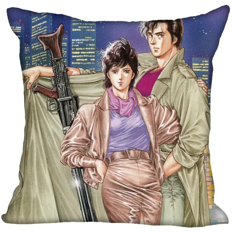 Animation City Hunter Pillow Case For Home Decorative Pillows Cover Invisible Zippered Throw PillowCases 45X45cm