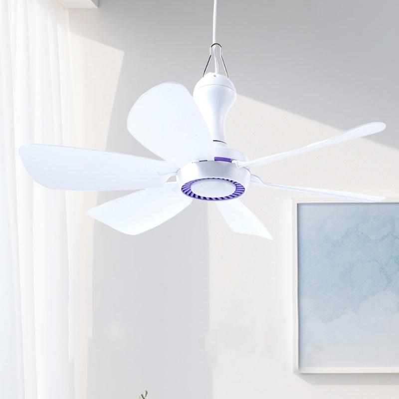 USB Hanging Fan DC5V1A 5W Efficient and Quiet Brushless Motor for Camping Bedroom Office Desk and Travel Tent Fan