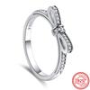 Real 100% 925 Sterling Silver Crown Heart Flower Wing Zircon Sparkling CZ Pantaro Rings For Women Fine Jewelry Anniversary Gifts