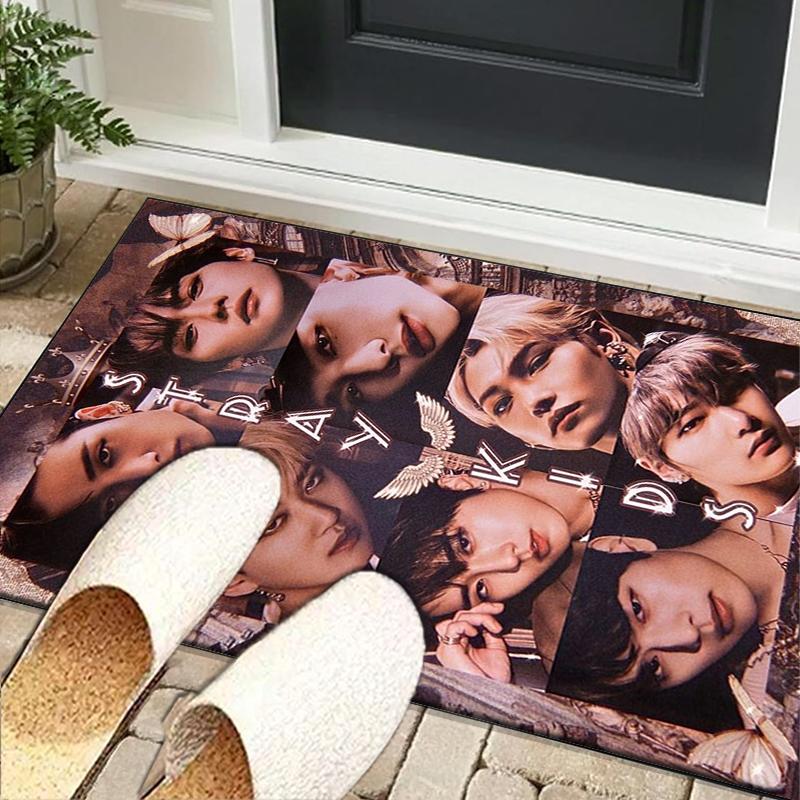 K-pop Group Poses Office Rug Chair Mat, Game Carpet, Suitable for Front Door, Bedroom, Living Room, Desk, Holiday Gift