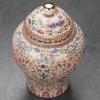 Фарфоровая банка для имбиря, керамическая банка для чая, китайская банка с орнаментом на крышке, органайзер для дисплея, храм