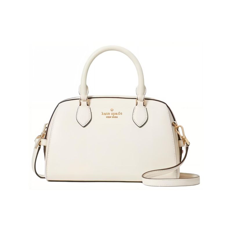 Kate Spade Женская сумка-тоут Madison с металлическим логотипом-булавкой, застежкой-молнией, из сафьяновой кожи, на плечо, через плечо, Белая KF493-100