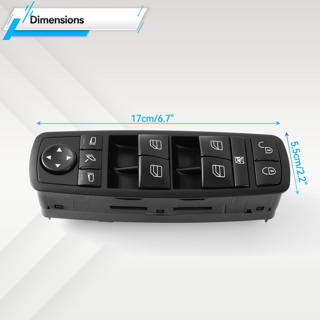 A1698206710 Auto Electric Power Window Master Control Switch 1698206710 for Mercedes-Benz W169 A-Klasse W245 B-Klasse 2004-2012
