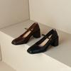 Модные винтажные женские туфли с квадратным носком, модные универсальные туфли-лодочки с мелким вырезом, весна-осень, элегантные минималистичные туфли с квадратным носком