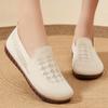 Туфли Женские универсальные одинарные туфли Летняя сетчатая дышащая мягкая подошва Старые пекинские тканевые туфли Полые плоские подошвы Туфли для мам среднего и пожилого возраста