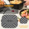 Air Fryer Liner Silicone Baking Pad Square Heat Resistant Air Fryer Accessories Replacement Crisper Plate Non-Stick Air Fryer Grill Pan