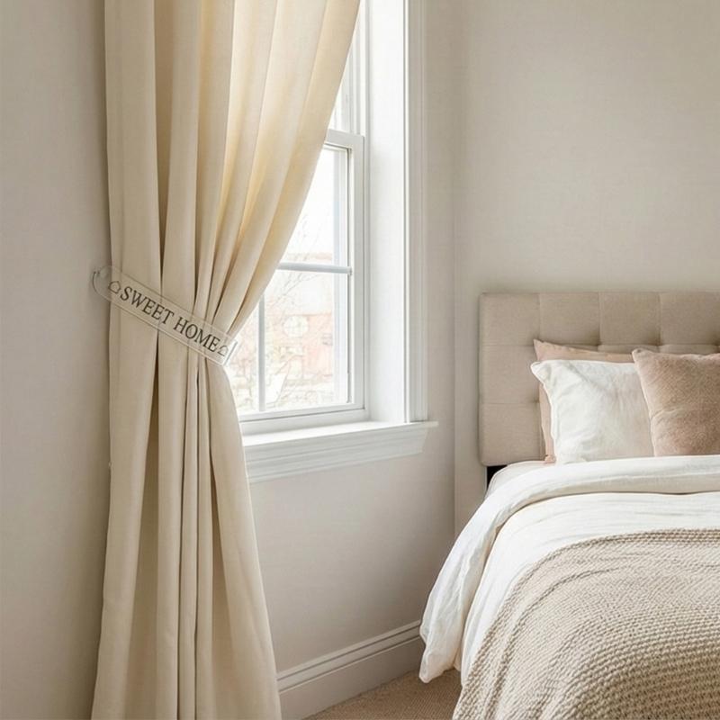 Set Of 2 Clear Acrylic Curtain Holders Wall Mountable Hooks Window Drapery Tiebacks Holdbacks For Curtain Organization