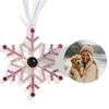 rose gold snowflake ornament with colored diamonds